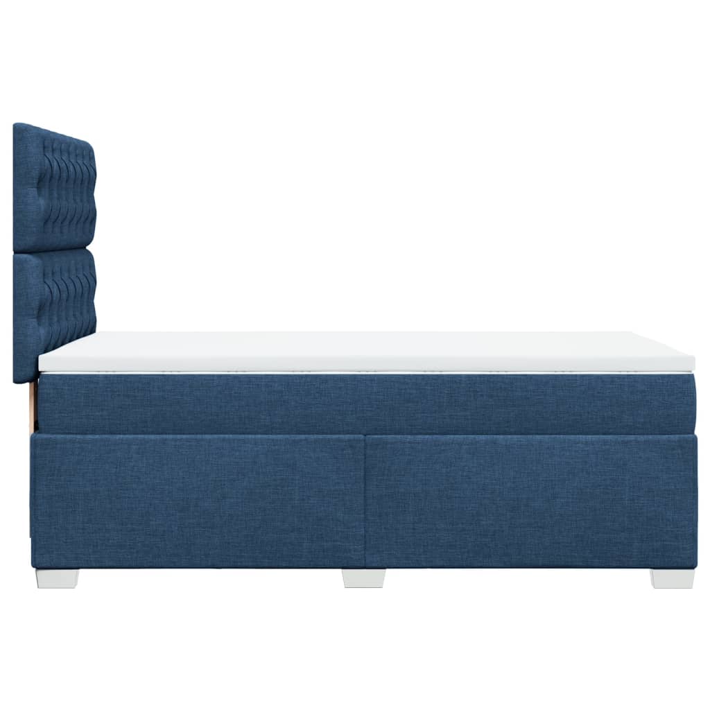 kontinentalseng med madras 90x200 cm stof blå