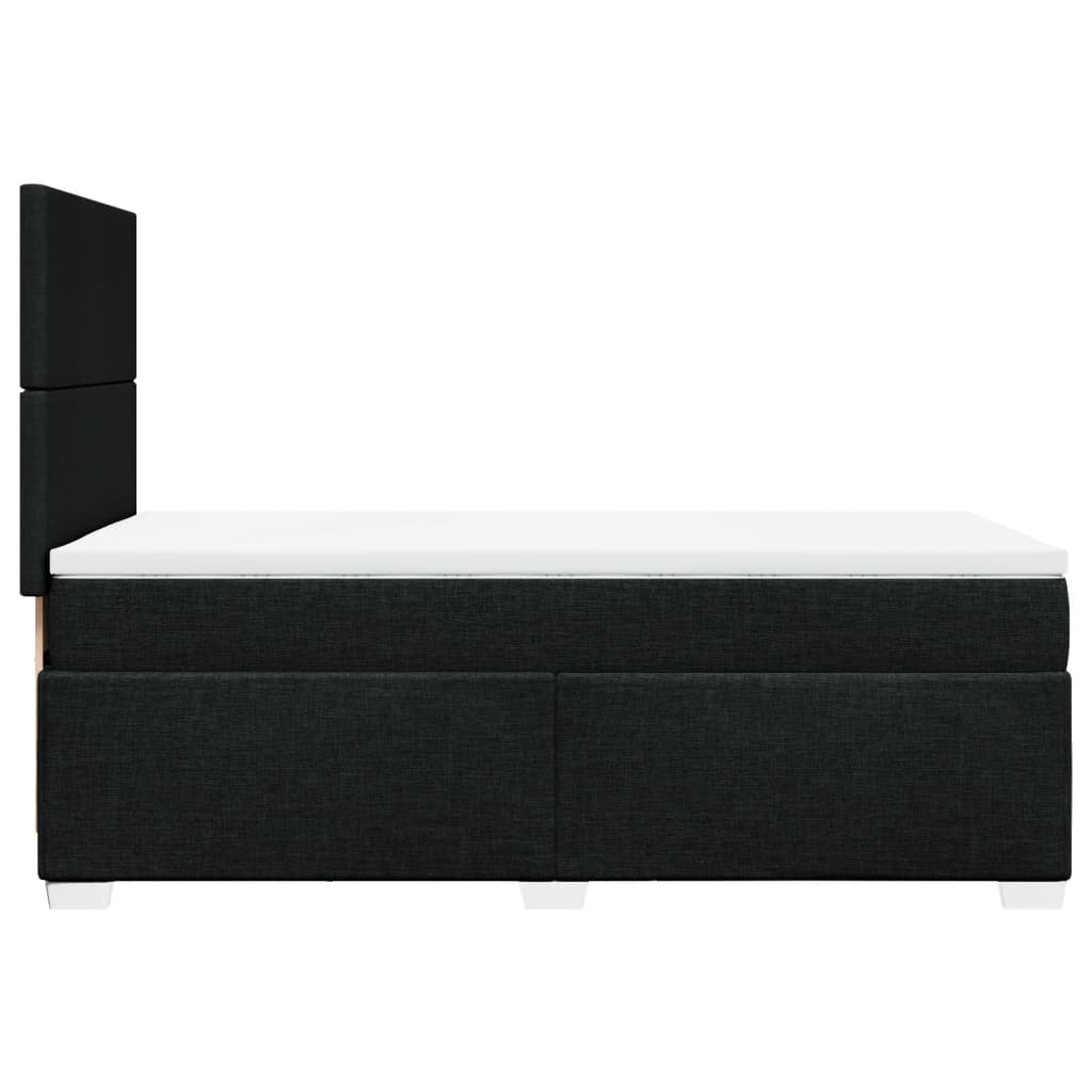 kontinentalseng med madras 100x200 cm stof sort