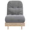 futon med madras 60x206x11 cm massivt fyrretræ
