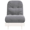 futon med madras 60x206x11 cm massivt fyrretræ hvid