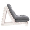 futon med madras 60x206x11 cm massivt fyrretræ hvid