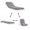 futon med madras 60x206x11 cm massivt fyrretræ hvid