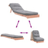 futon med madras 60x206x11 cm massivt douglasgran