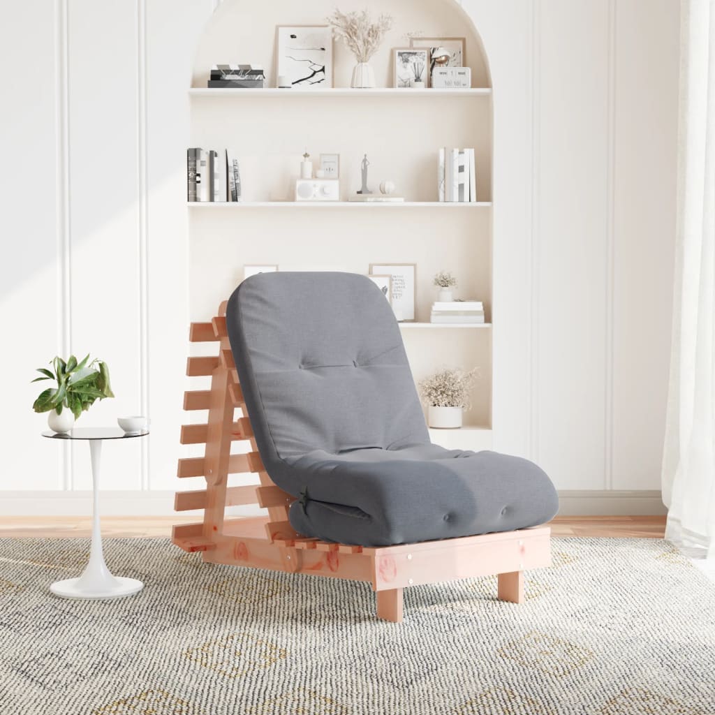 futon med madras 60x206x11 cm massivt douglasgran