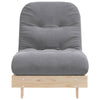 futon med madras 70x206x11 cm massivt fyrretræ
