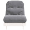 futon med madras 70x206x11 cm massivt fyrretræ hvid