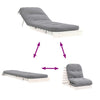 futon med madras 70x206x11 cm massivt fyrretræ hvid