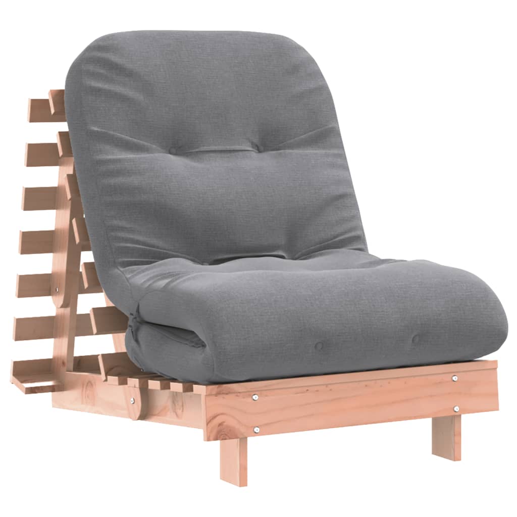 futon med madras 70x206x11 cm massivt douglasgran