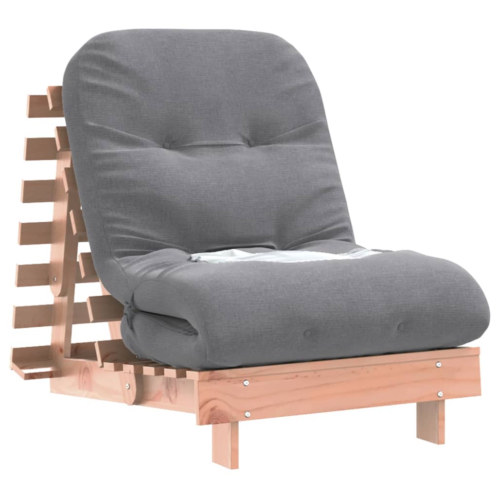 futon med madras 70x206x11 cm massivt douglasgran