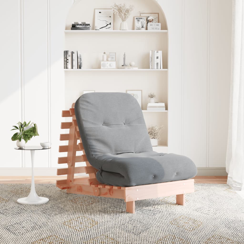 futon med madras 70x206x11 cm massivt douglasgran