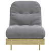 futon med madras 70x206x11 cm imprægneret fyrretræ