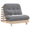 futon med madras 80x206x11 cm massivt fyrretræ