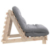 futon med madras 80x206x11 cm massivt fyrretræ