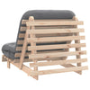 futon med madras 80x206x11 cm massivt fyrretræ
