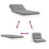 futon med madras 80x206x11 cm massivt fyrretræ