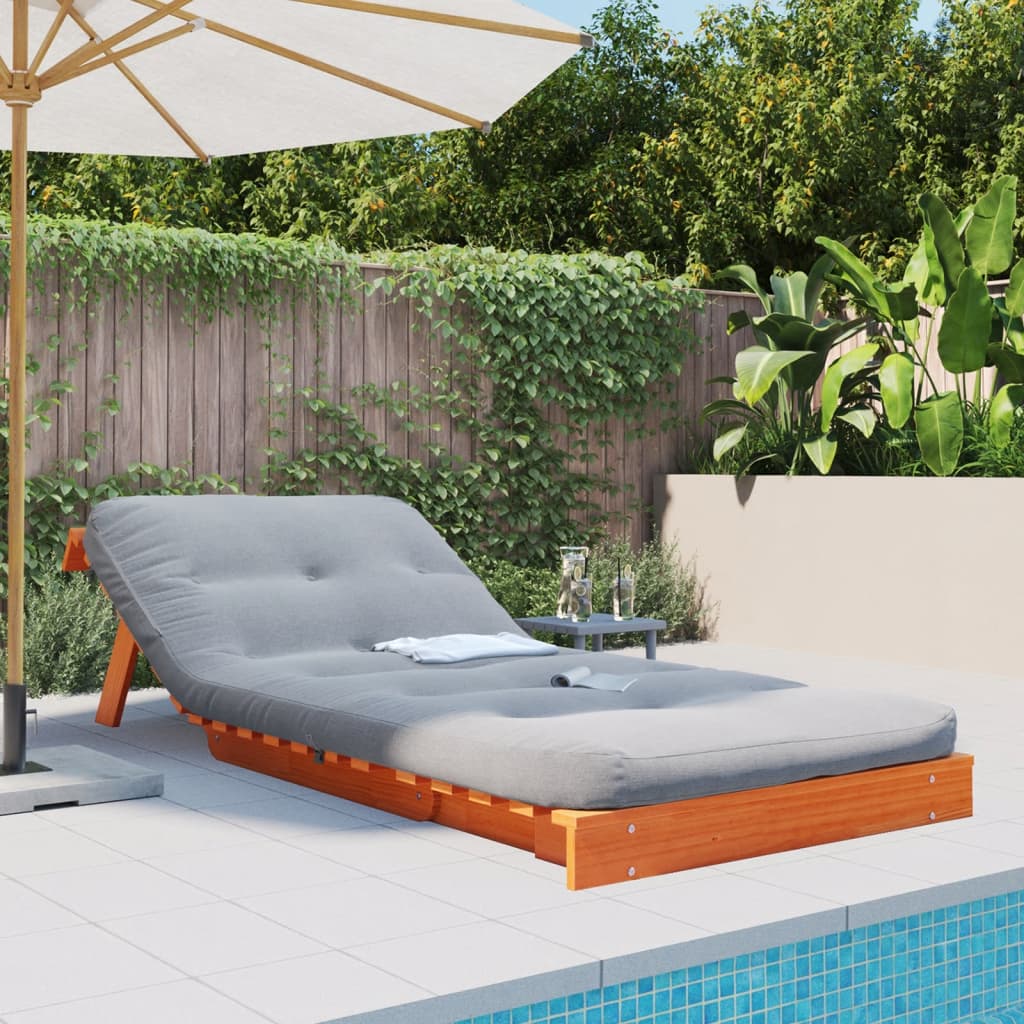 futon med madras 80x206x11 cm massivt fyrretræ