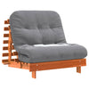 futon med madras 80x206x11 cm massivt fyrretræ