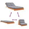 futon med madras 80x206x11 cm massivt fyrretræ