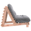 futon med madras 80x206x11 cm massivt fyrretræ