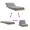 futon med madras 80x206x11 cm massivt fyrretræ