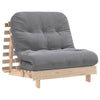futon med madras 90x206x11 cm massivt fyrretræ