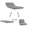 futon med madras 90x206x11 cm massivt fyrretræ