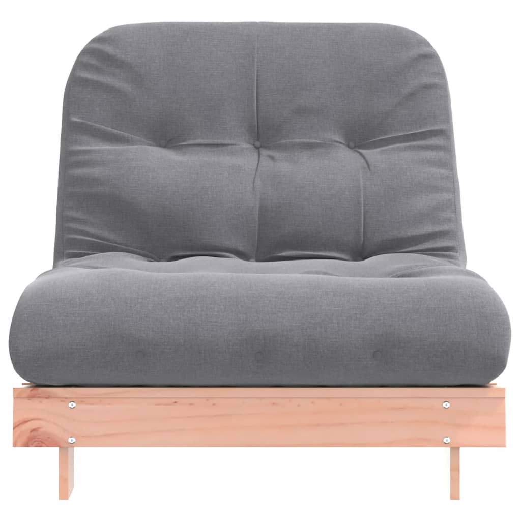 futon med madras 90x206x11 cm massivt fyrretræ