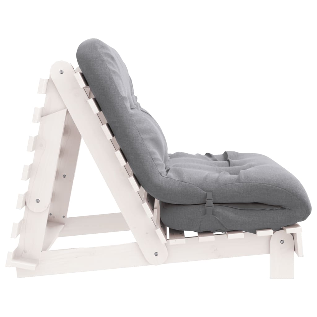 futon med madras 100x206x11 cm massivt fyrretræ