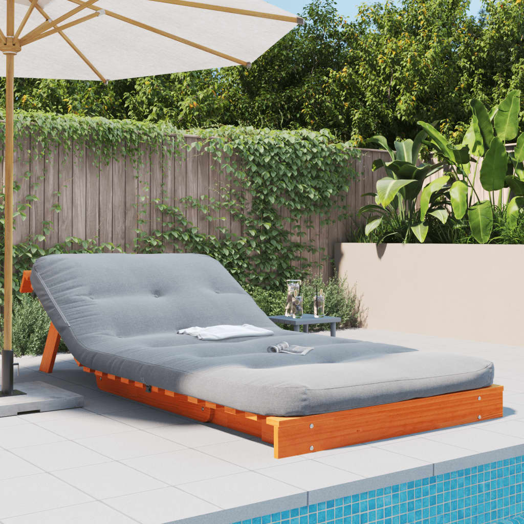futon med madras 100x206x11 cm massivt fyrretræ