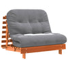 futon med madras 100x206x11 cm massivt fyrretræ