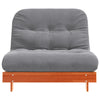 futon med madras 100x206x11 cm massivt fyrretræ