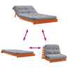 futon med madras 100x206x11 cm massivt fyrretræ