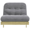 futon med madras 100x206x11 cm massivt fyrretræ