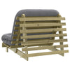futon med madras 100x206x11 cm massivt fyrretræ