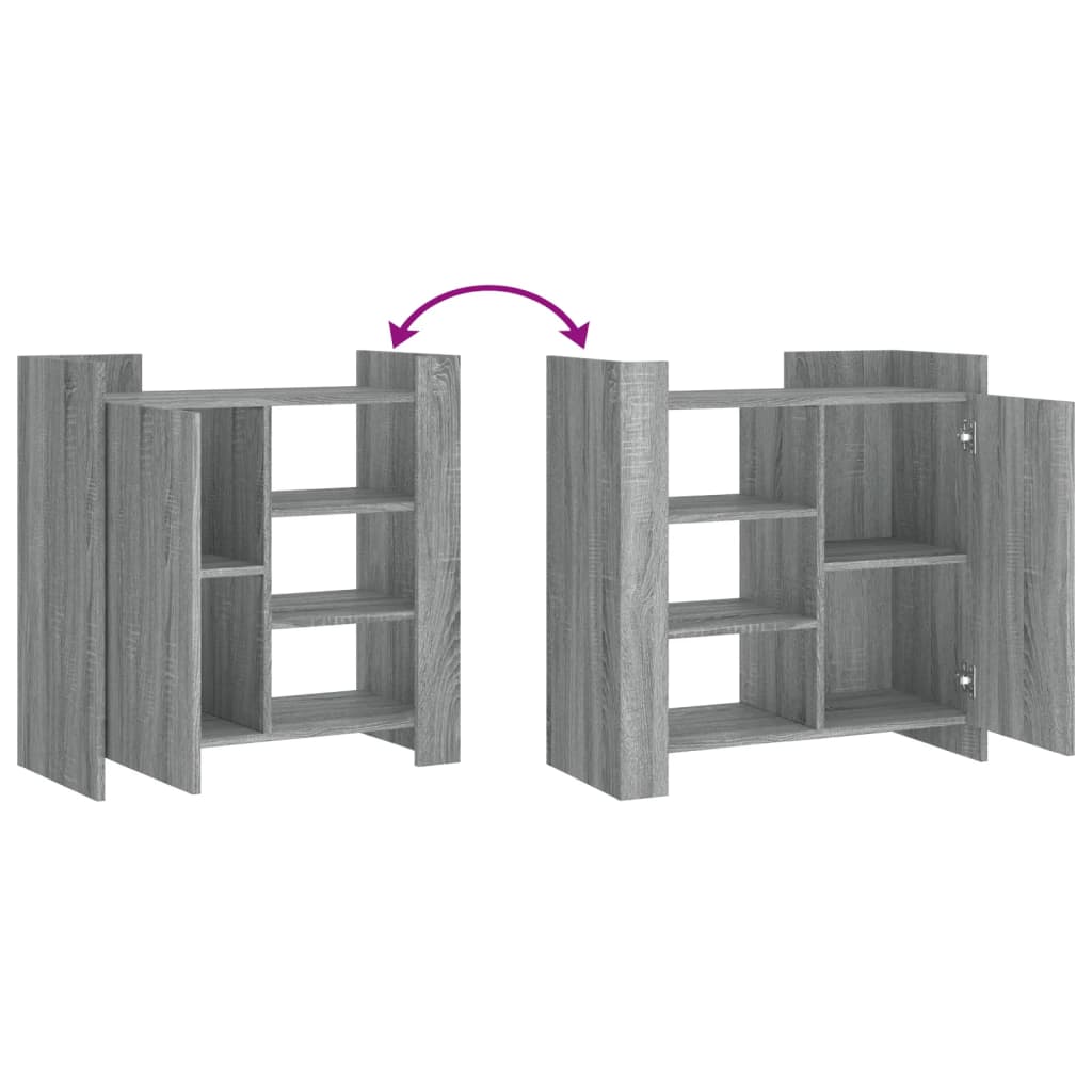 skænk 73,5x35x75 cm konstrueret træ grå sonoma-eg