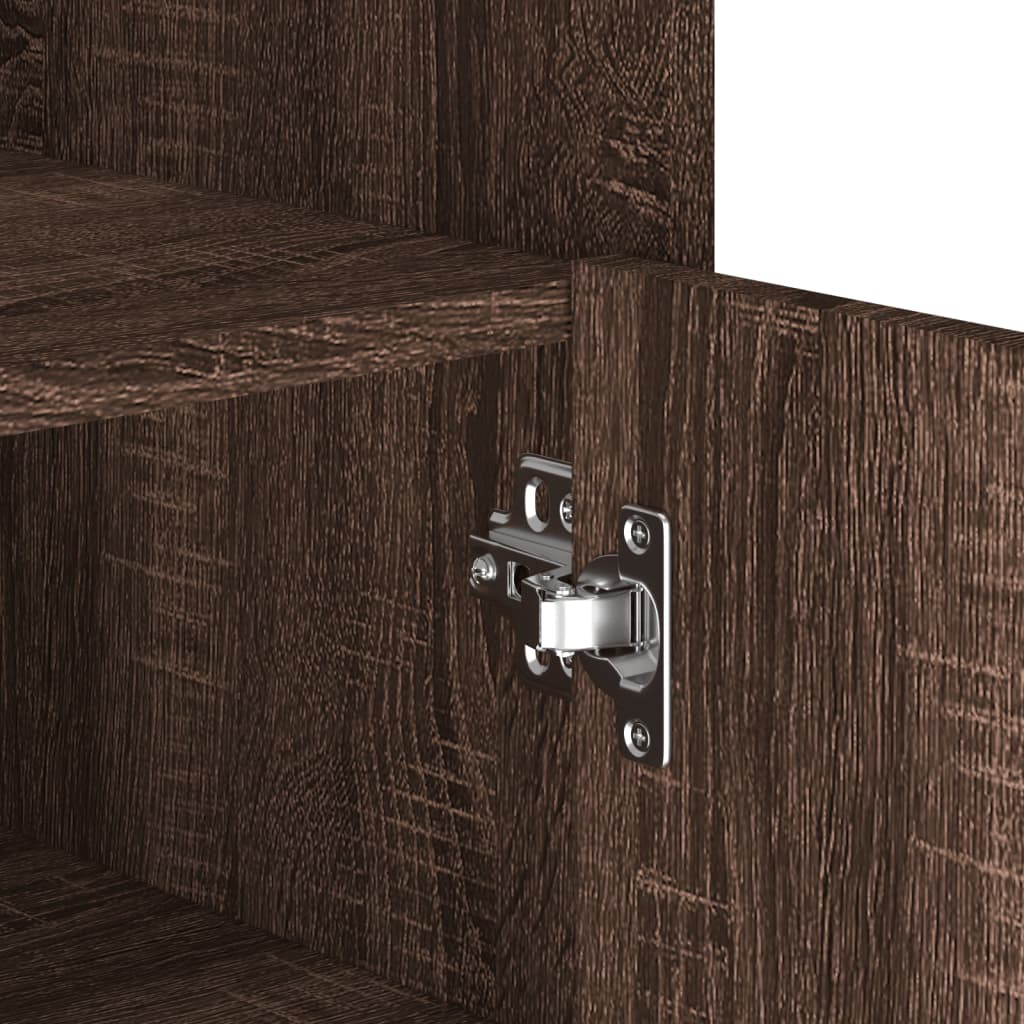 skænk 73,5x35x75 cm konstrueret træ brun egetræsfarve