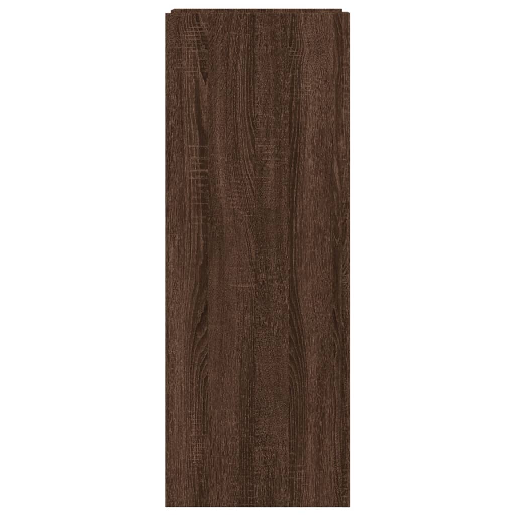 skoskab 52x37,5x100 cm konstrueret træ brun egetræsfarve