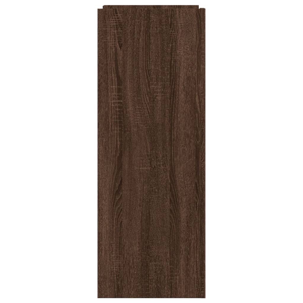 skoskab 52x37,5x100 cm konstrueret træ brun egetræsfarve