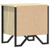 sengeborde 2 stk. 40x30x40 cm konstrueret træ sonoma-eg