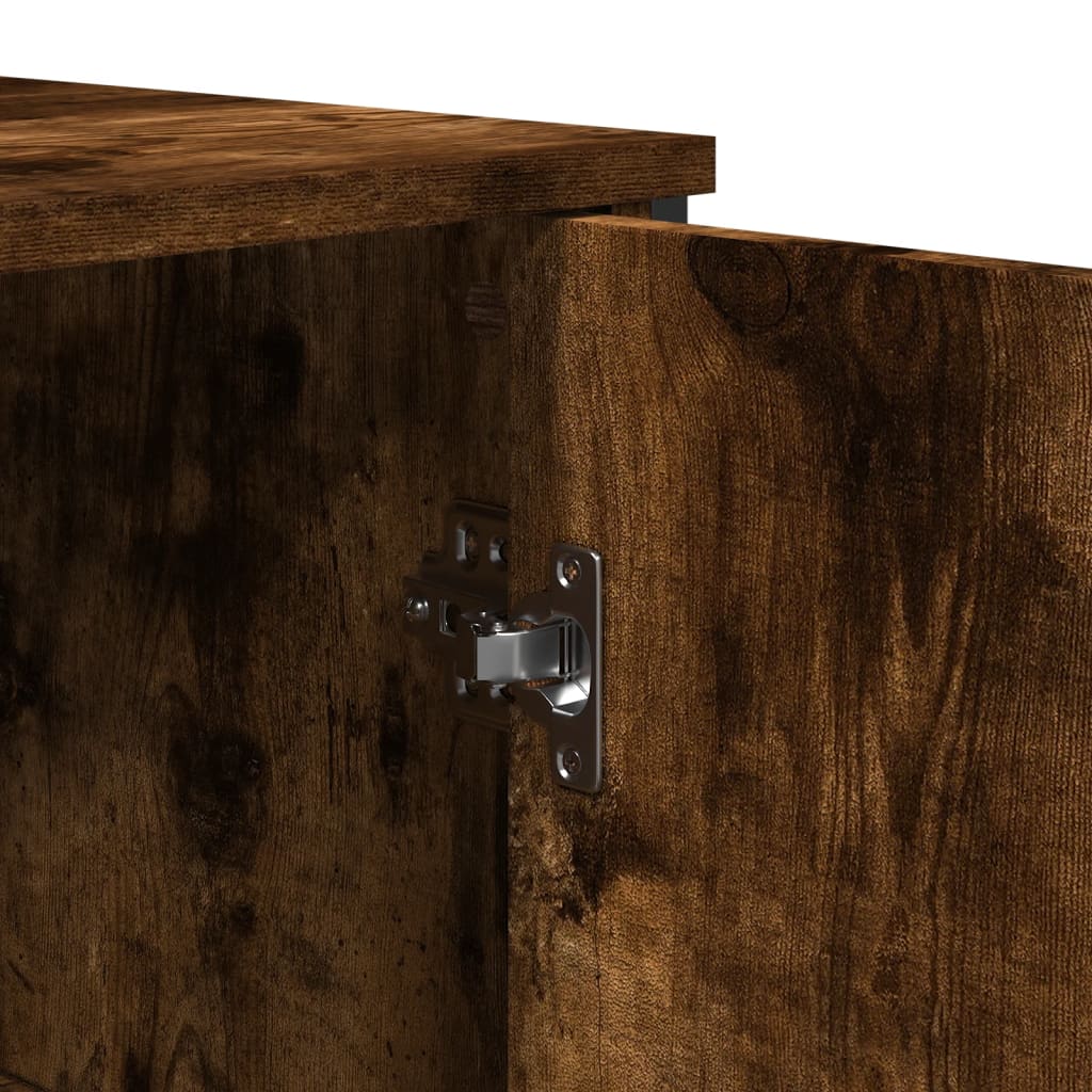 skænk 78x35,5x74,5 cm konstrueret træ røget egetræsfarve