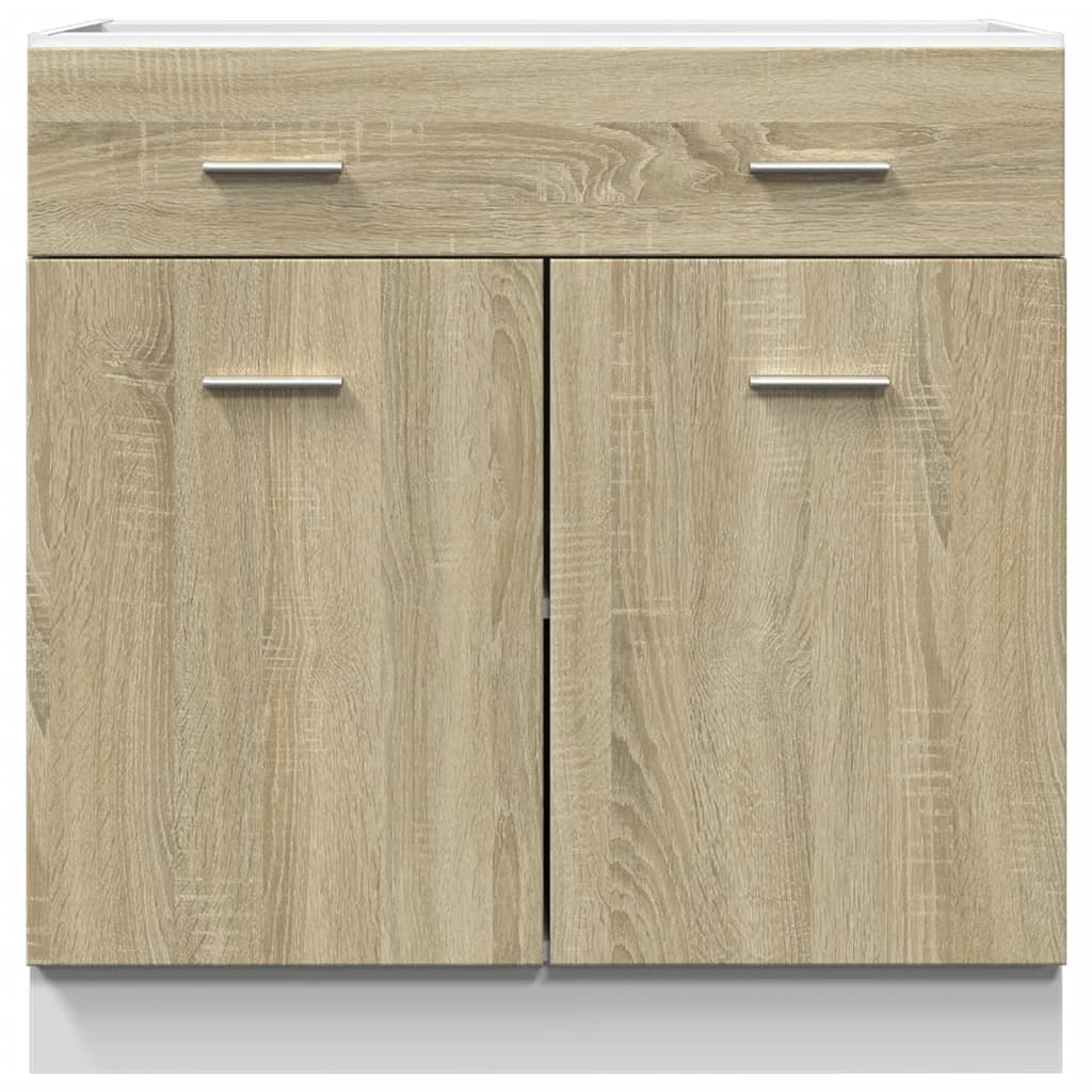 skuffebundskab "Lyon" Sonoma eg 80x46x81,5 cm konstrueret træ