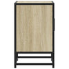sengeborde 2 stk. 40x31x50cm konstrueret træ og metal sonoma-eg