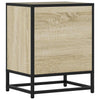 sengeborde 2 stk. 40x31x50cm konstrueret træ og metal sonoma-eg
