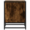 sengeborde 2 stk. 40x31x50cm konstrueret træ metal røget egetræ