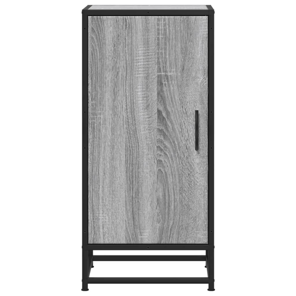 skab 35,5x35x76 cm konstrueret træ og metal grå sonoma-eg