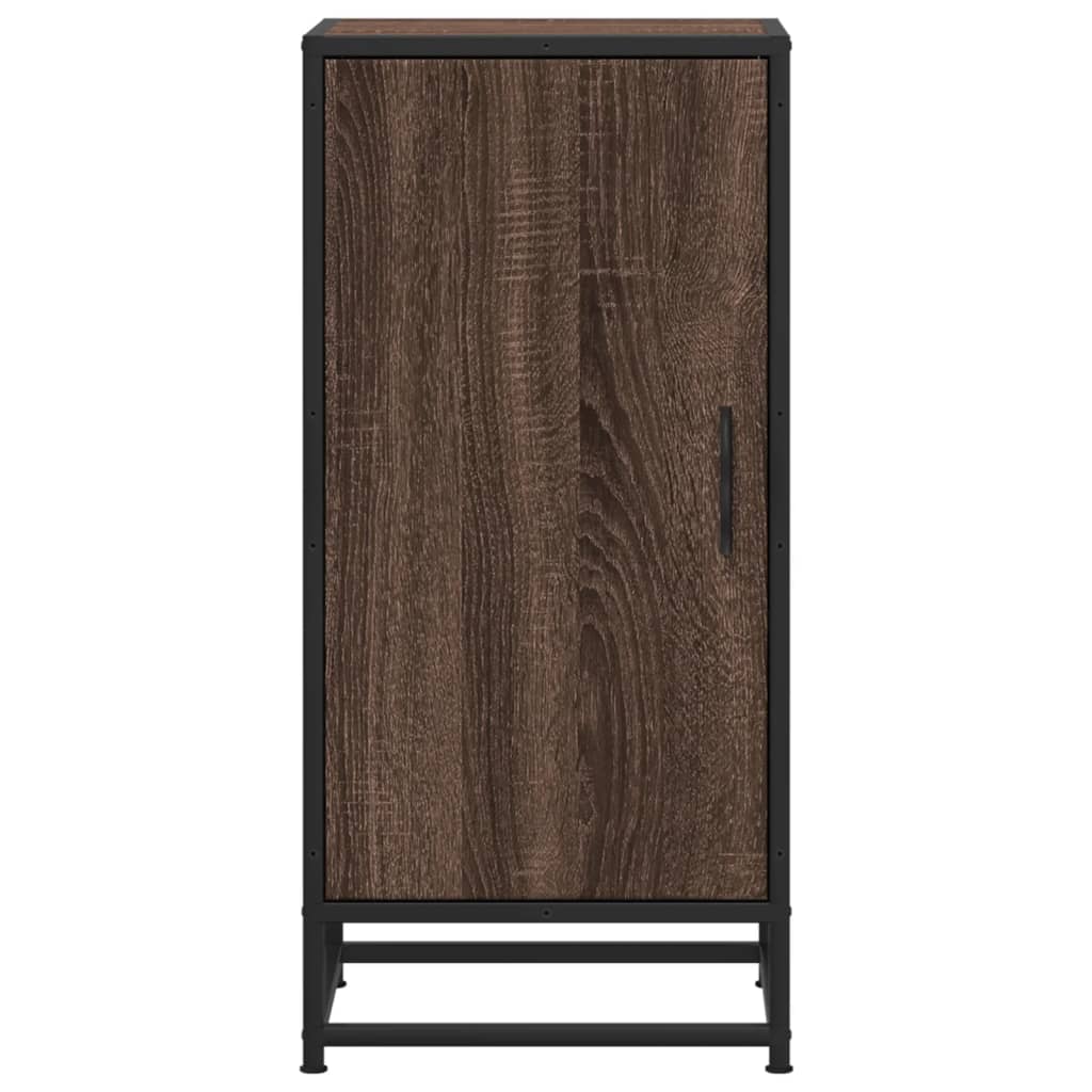 skab 35,5x35x76 cm konstrueret træ og metal brun egetræsfarve