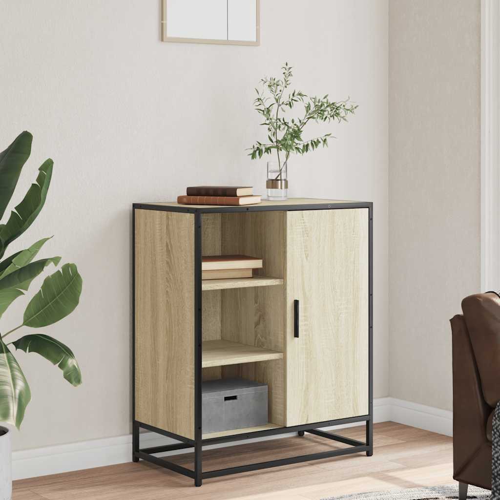 skab 62x35x76 cm konstrueret træ røget egetræsfarve