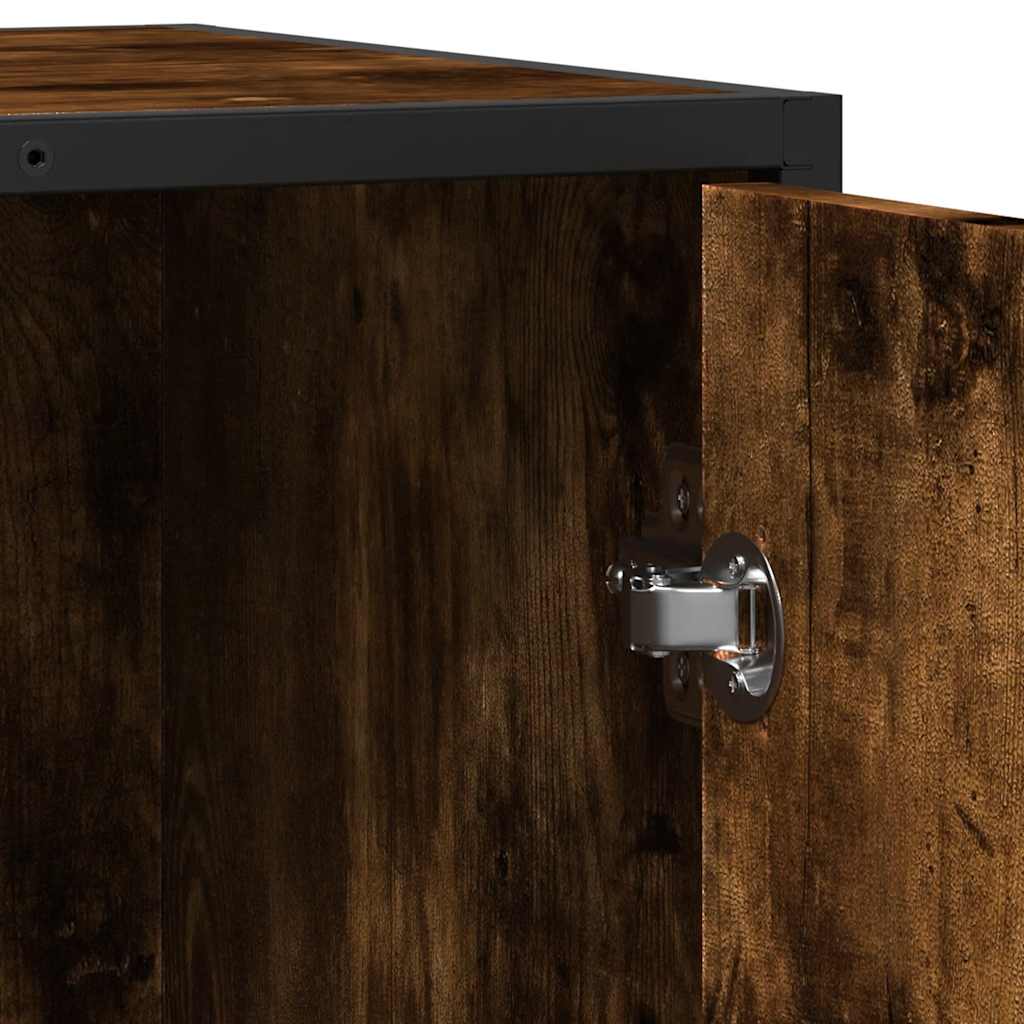 skænk 62x35x76 cm konstrueret træ røget egetræsfarve