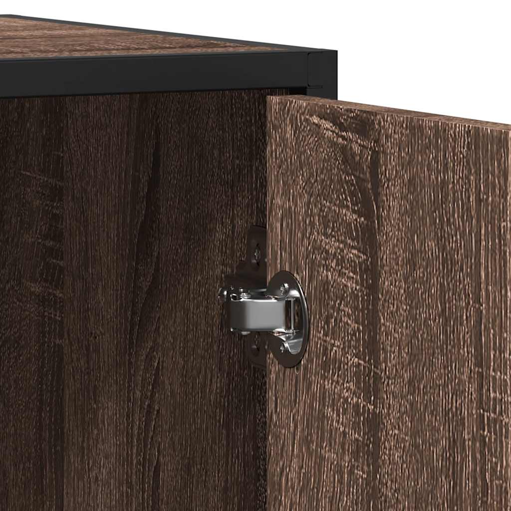skænk 92x35x76 cm konstrueret træ brun egetræsfarve