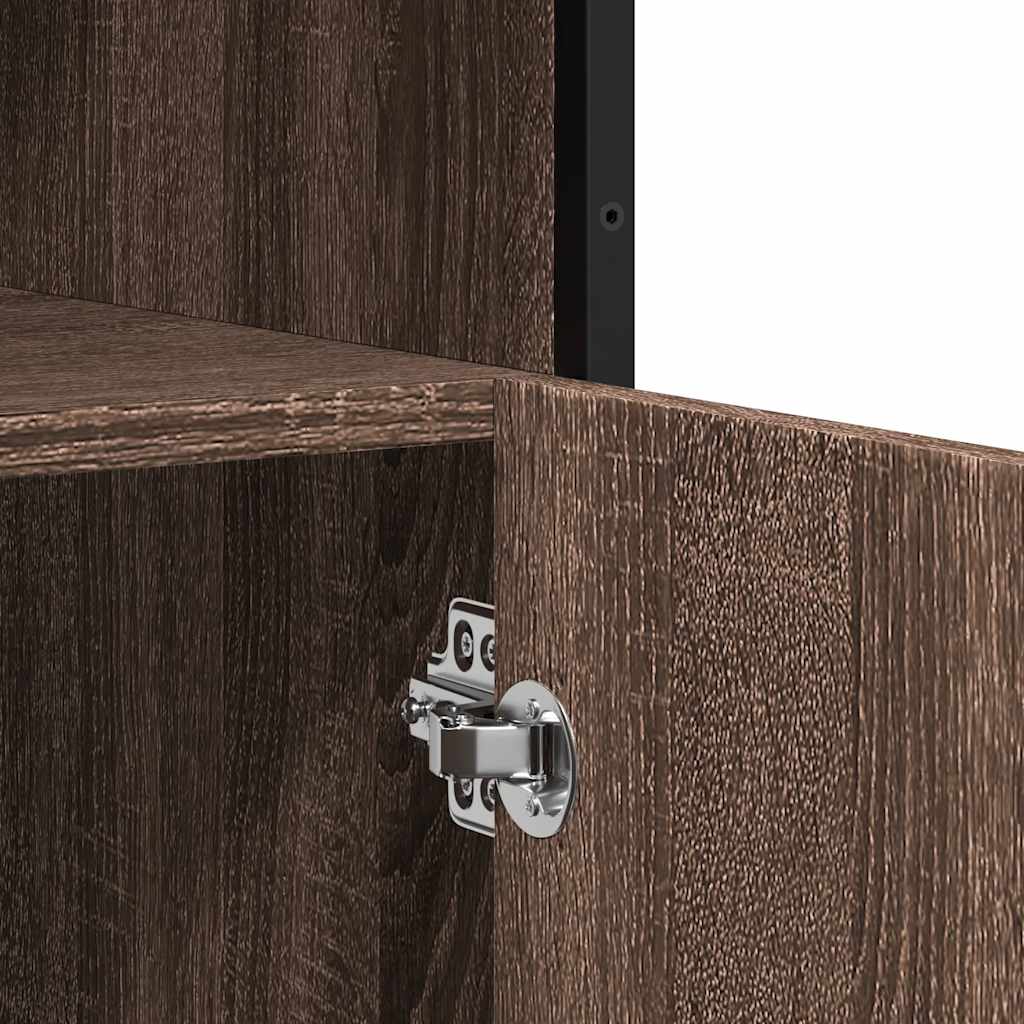 skænk 100x35x76 cm konstrueret træ brun egetræsfarve